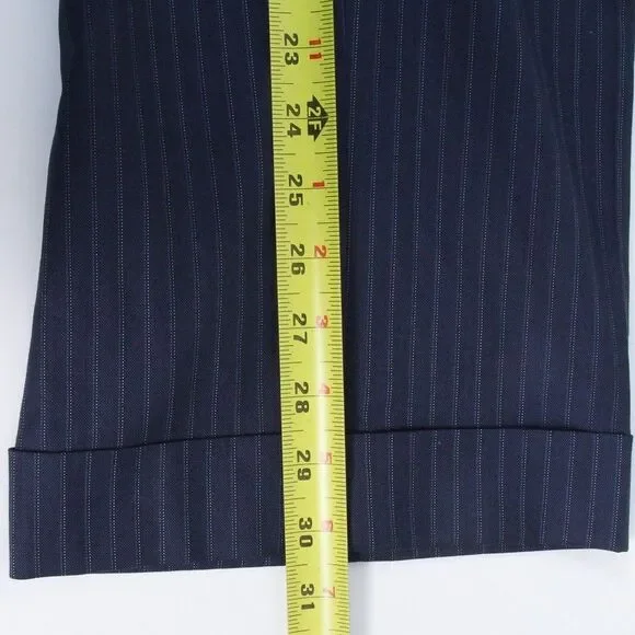 Brooks Brothers Golden Fleece Suit Italy Saxxon Navy Wool Stripe Madison 50R/42W